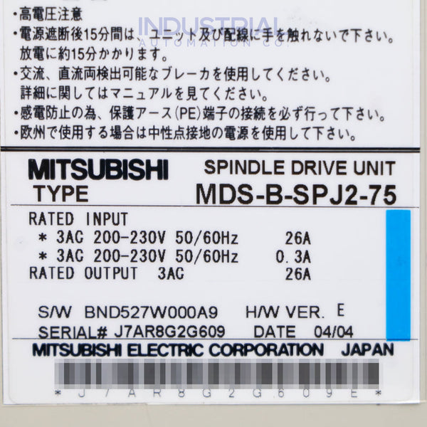 Mitsubishi MDS-B-SPJ2-75 - New