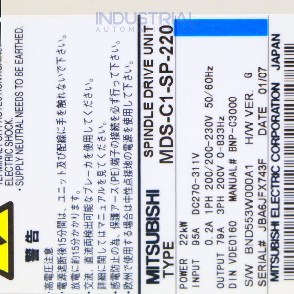 Mitsubishi MDS-C1-SP-220 - New