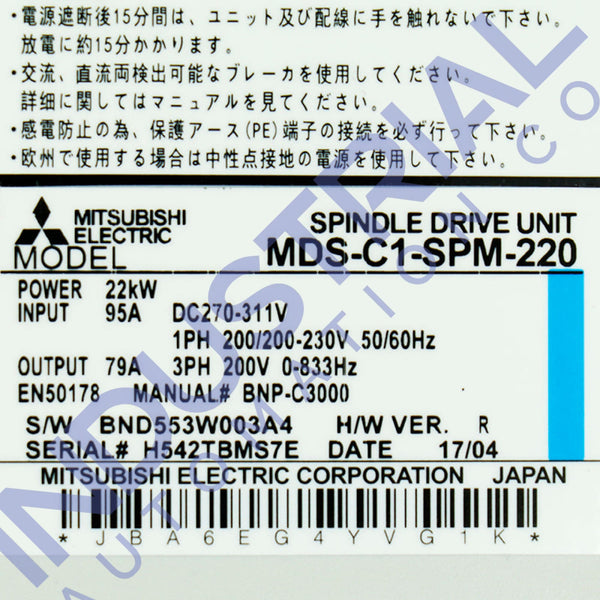 Mitsubishi MDS-C1-SPM-220 IAC Certified Refurbished
