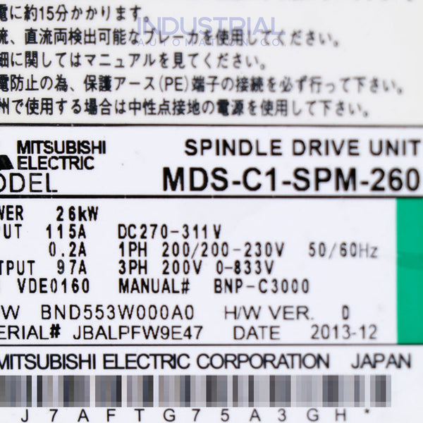 Mitsubishi MDS-C1-SPM-260 - New