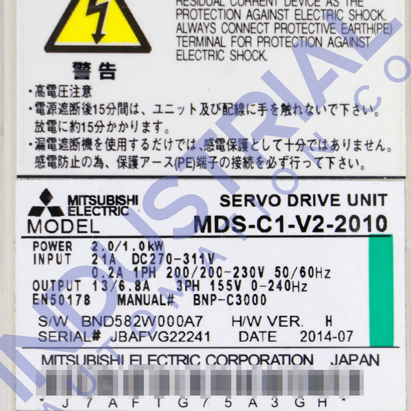 Mitsubishi MDS-C1-V2-2010 IAC Certified Refurbished
