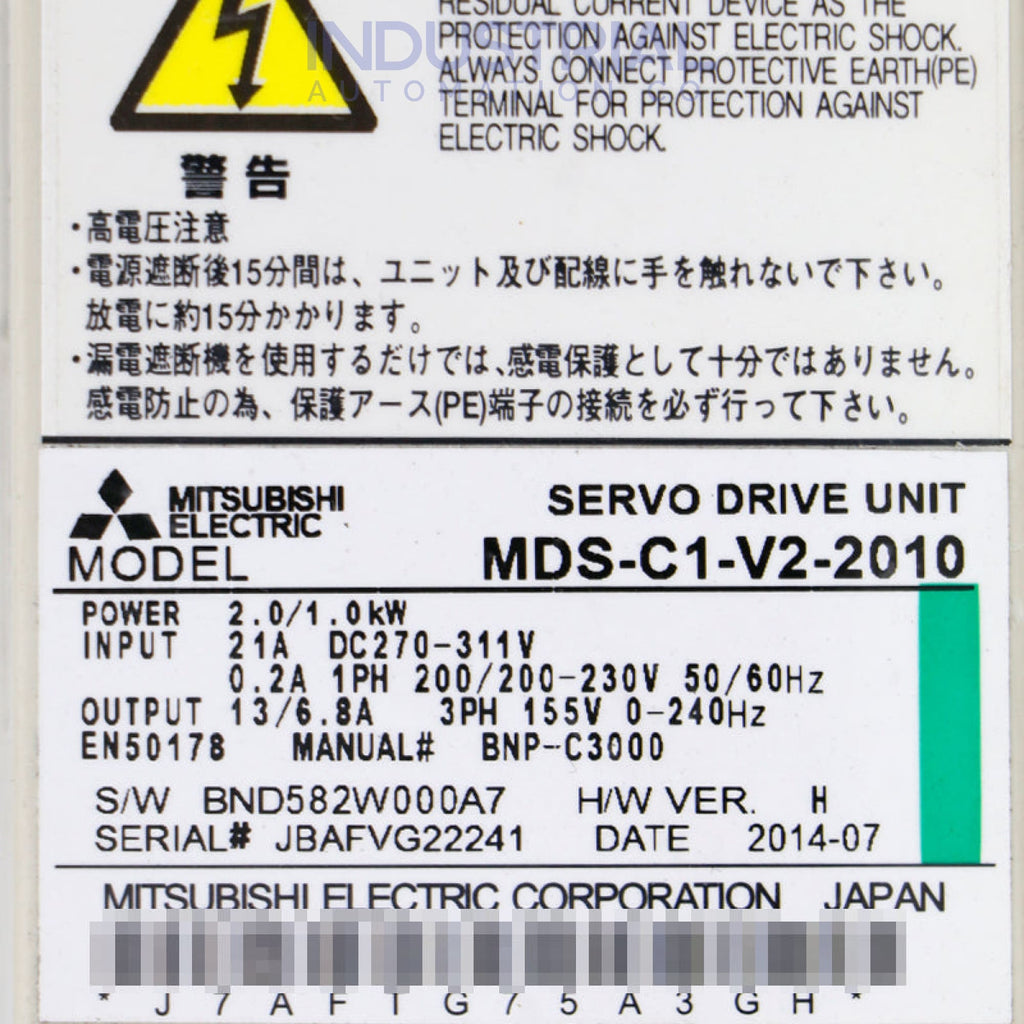 Mitsubishi MDS-C1-V2-2010 IAC Certified Refurbished