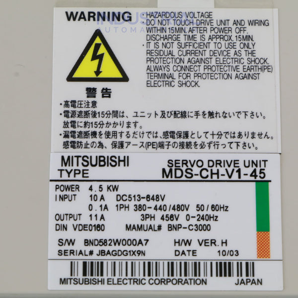 Mitsubishi MDS-CH-V1-45 - New