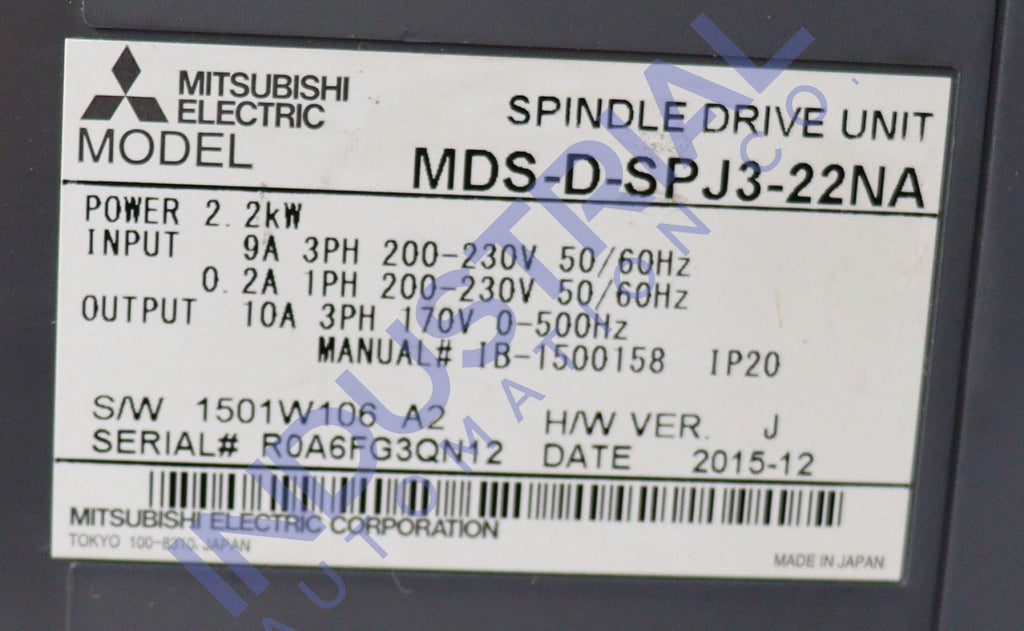 Mitsubishi Mds-D-Spj3-22Na