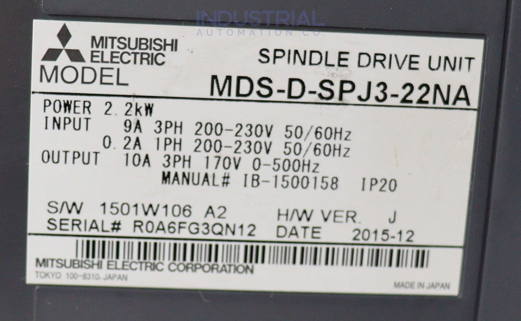Mitsubishi Mds-D-Spj3-22Na