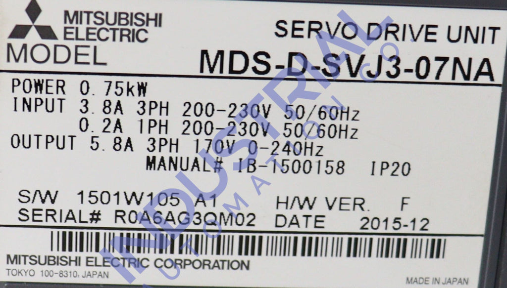 Mitsubishi Mds-D-Svj3-07Na