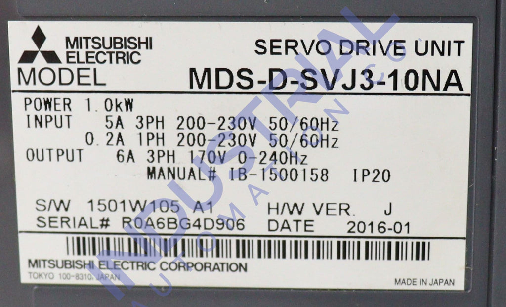 Mitsubishi Mds-D-Svj3-10Na