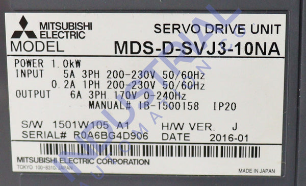 Mitsubishi Mds-D-Svj3-10Na
