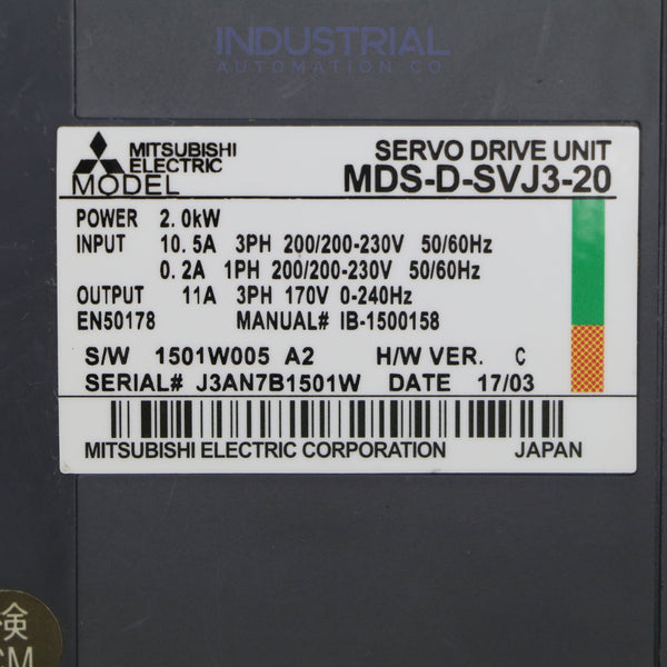Mitsubishi MDS-D-SVJ3-20 - New