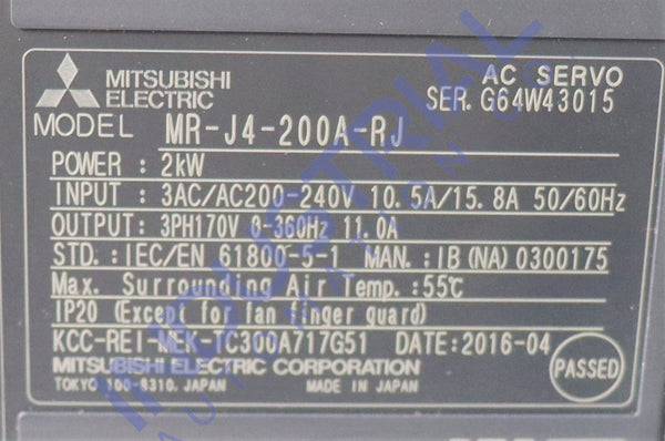 Mitsubishi Mr-J4-200A-Rj