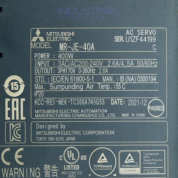 Mitsubishi MR-JE-40A - New