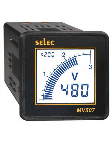 Voltmètre Altech MV507-110V-CU, 1/16 DIN, LCD