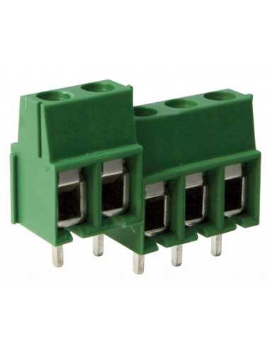 Altech MVE-1516 Bornier CI, 5,00 mm, 16 pôles, câblage avant, vert - Lot de 50