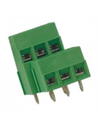 Altech MVD-1513 Bornier CI, 5,08mm, 26 Pôles, Double Niveau, vert - Lot de 50
