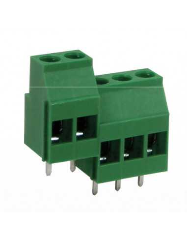 Altech MVST256-5-V Bornier CI, 5.00mm, 6 pôles, câblage frontal, vert - Lot de 100