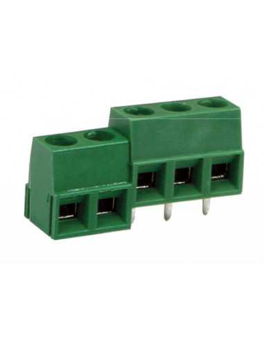 Altech MV1519-5,08-V Bornier CI, 5,08mm, 19 pôles, Câblage frontal, vert - Lot de 50