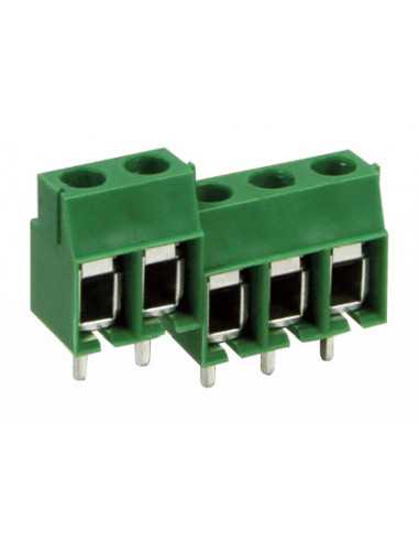 Altech MVE116-5-V Bornier CI, 5,00 mm, 6 pôles, câblage avant, vert - Lot de 100