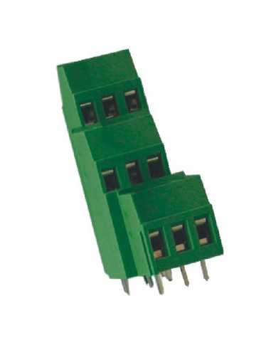 Bornier de circuit imprimé Altech MVT-2519, 5,08 mm, 38 pôles, triple niveau, vert - Lot de 50