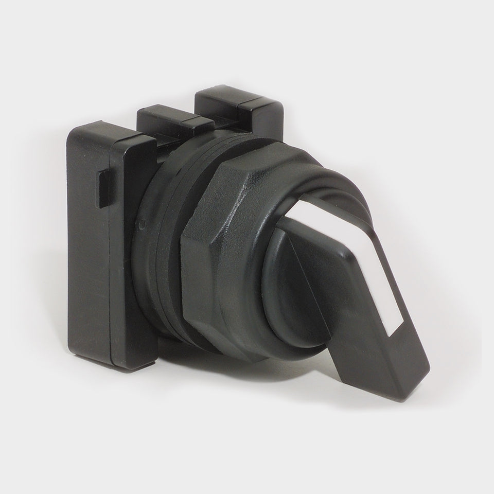 Selector Switch - 2 Position, White, 1 Normally Open