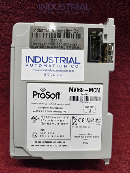 ProSoft MVI69-MCM IAC Certified Refurbished