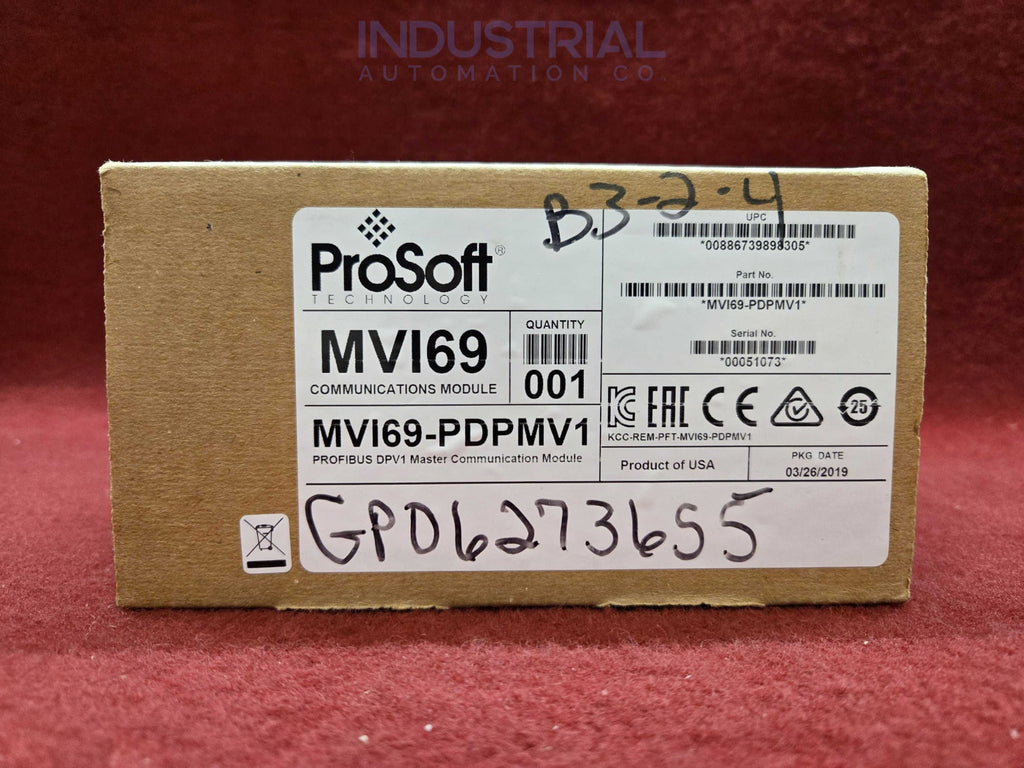 ProSoft MVI69-PDPMV1 New Surplus Industrial Automation & Control