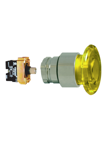 Bouton poussoir Altech 2ALM8LB-110, 22 mm, lumineux - Lot de 9