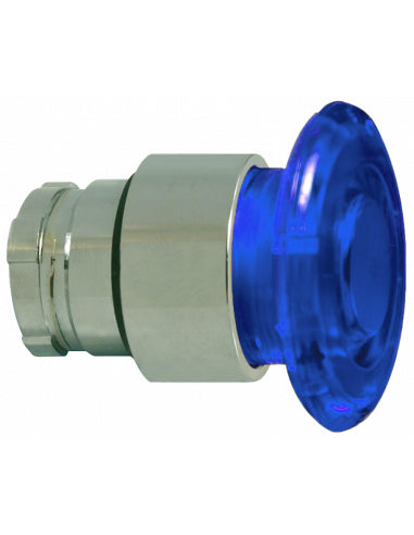 Altech 2ALMPP6LB-110 Poussoir, 22mm, Ill., Bleu - Lot de 4