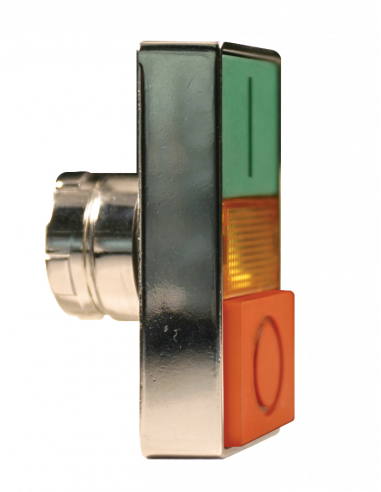 Altech 2ATL5LB F3P4-IO-048 Bouton-poussoir 22 mm, Ill. - Lot de 9