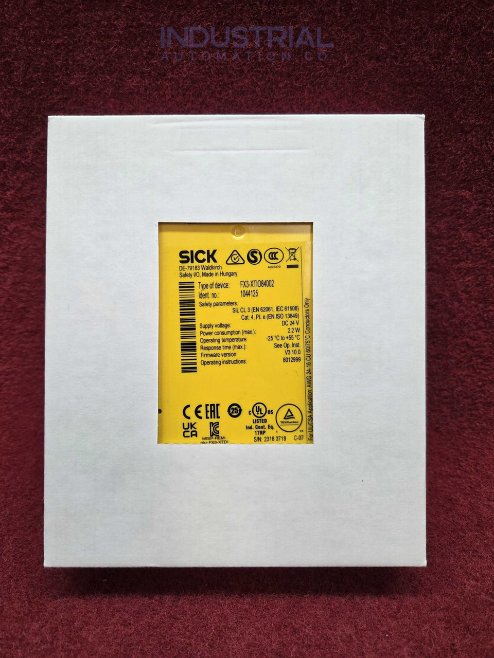 SICK FX3-XTIO84002 New
