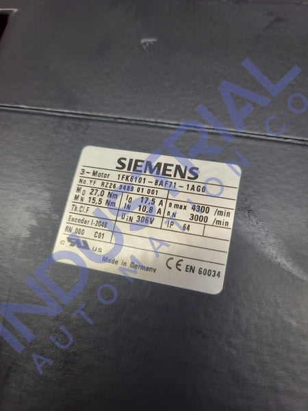 Siemens 1Fk6101-8Af71-1Ag0