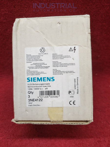 Siemens 3NE4122 New Open Box