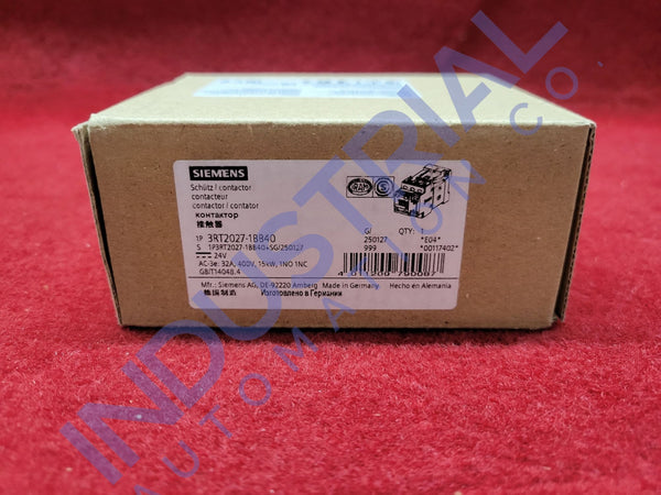 Siemens 3RT2027-1BB40 New