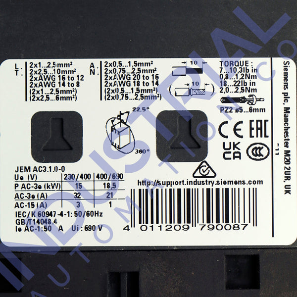 Siemens 3RT2027-1BB40 New