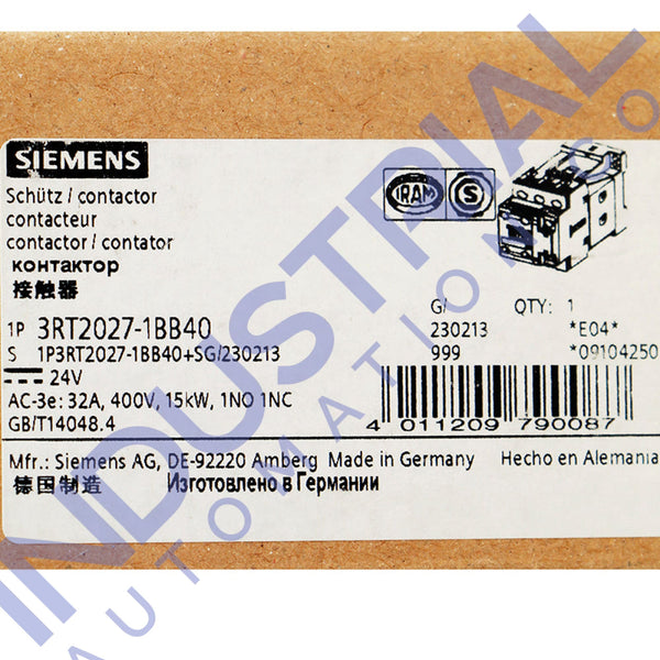 Siemens 3RT2027-1BB40 New
