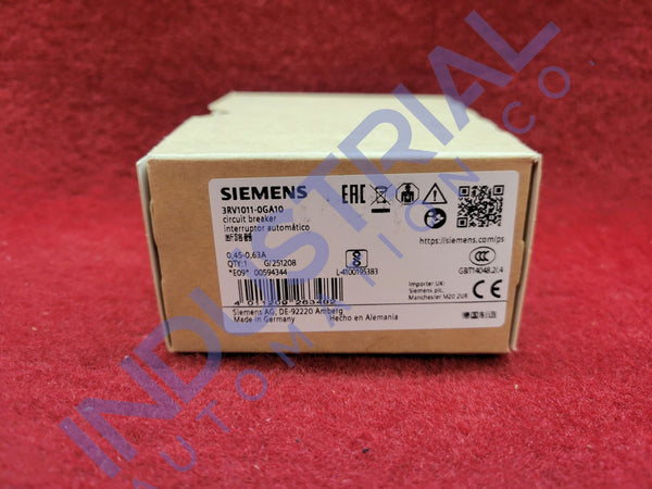 Siemens 3RV1011-0GA10 - New