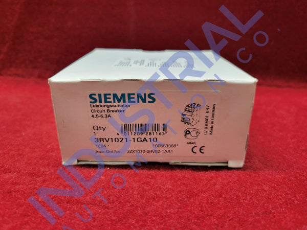 Siemens 3RV1021-1GA10 Industrial Automation