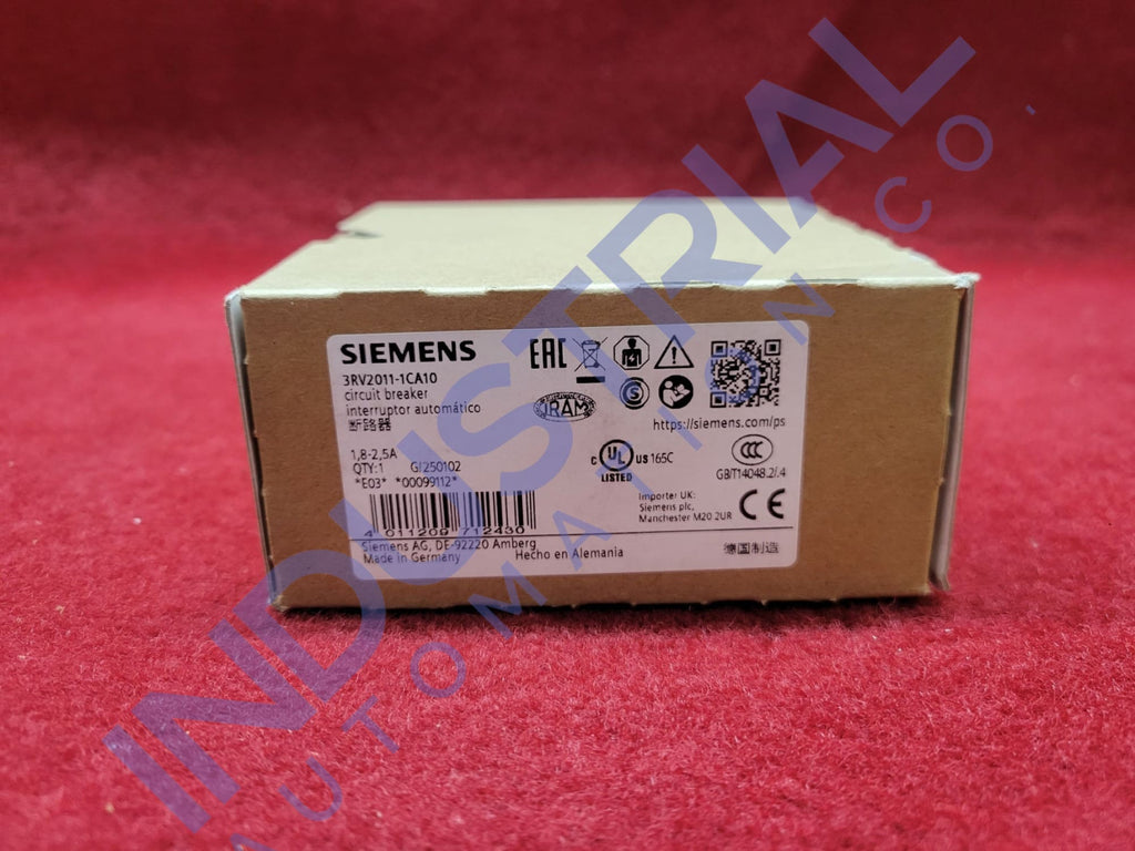 Siemens 3RV2011-1CA10 Industrial Automation