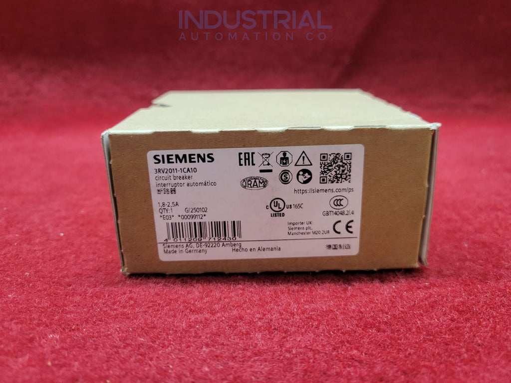Siemens 3RV2011-1CA10 Industrial Automation