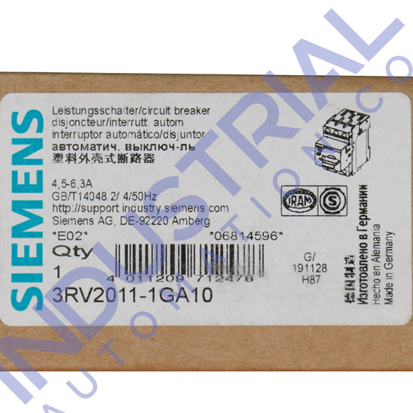 Siemens 3RV2011-1GA10 New