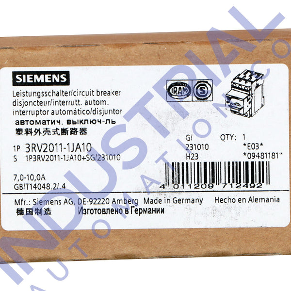 Siemens 3RV2011-1JA10 New