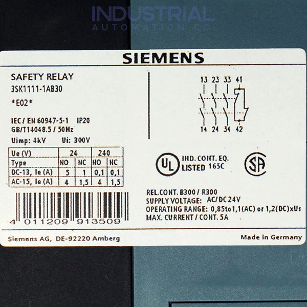 Siemens 3SK1111-1AB30 New