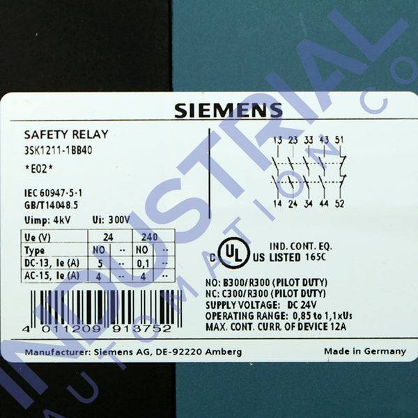 Siemens 3SK1211-1BB40 New