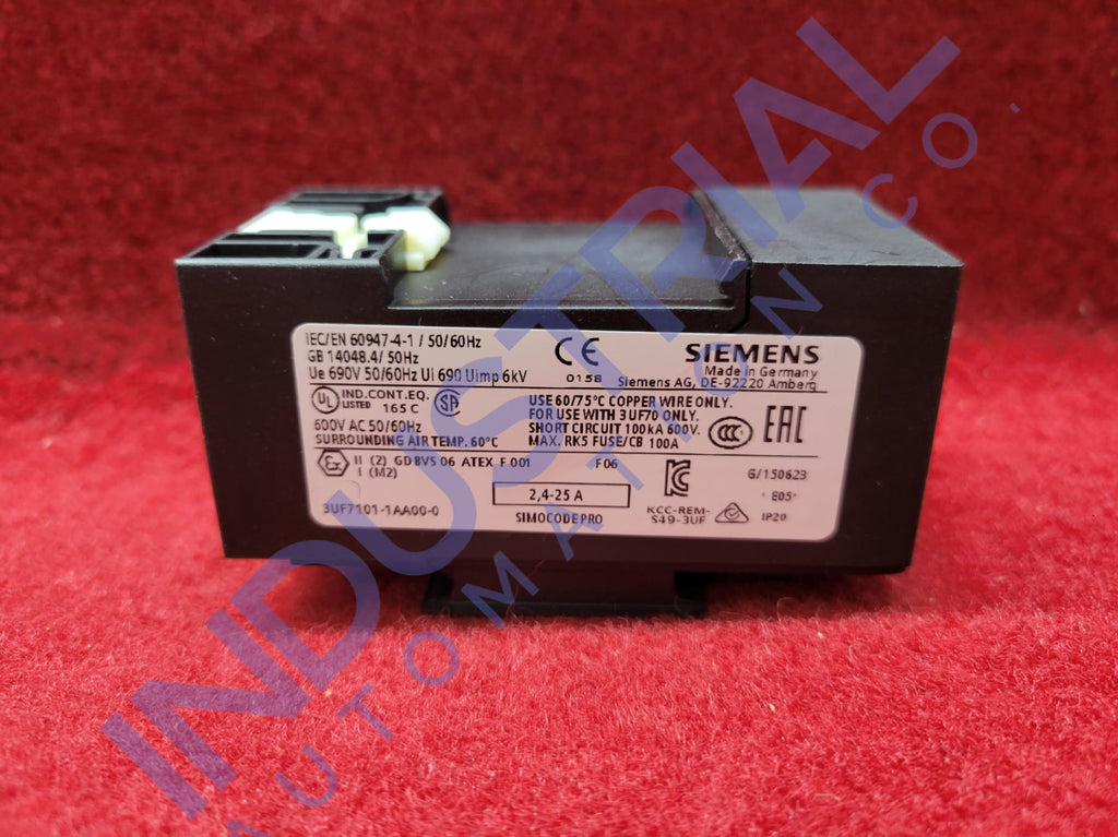 Siemens 3UF7101-1AA00-0 IAC Certified Refurbished