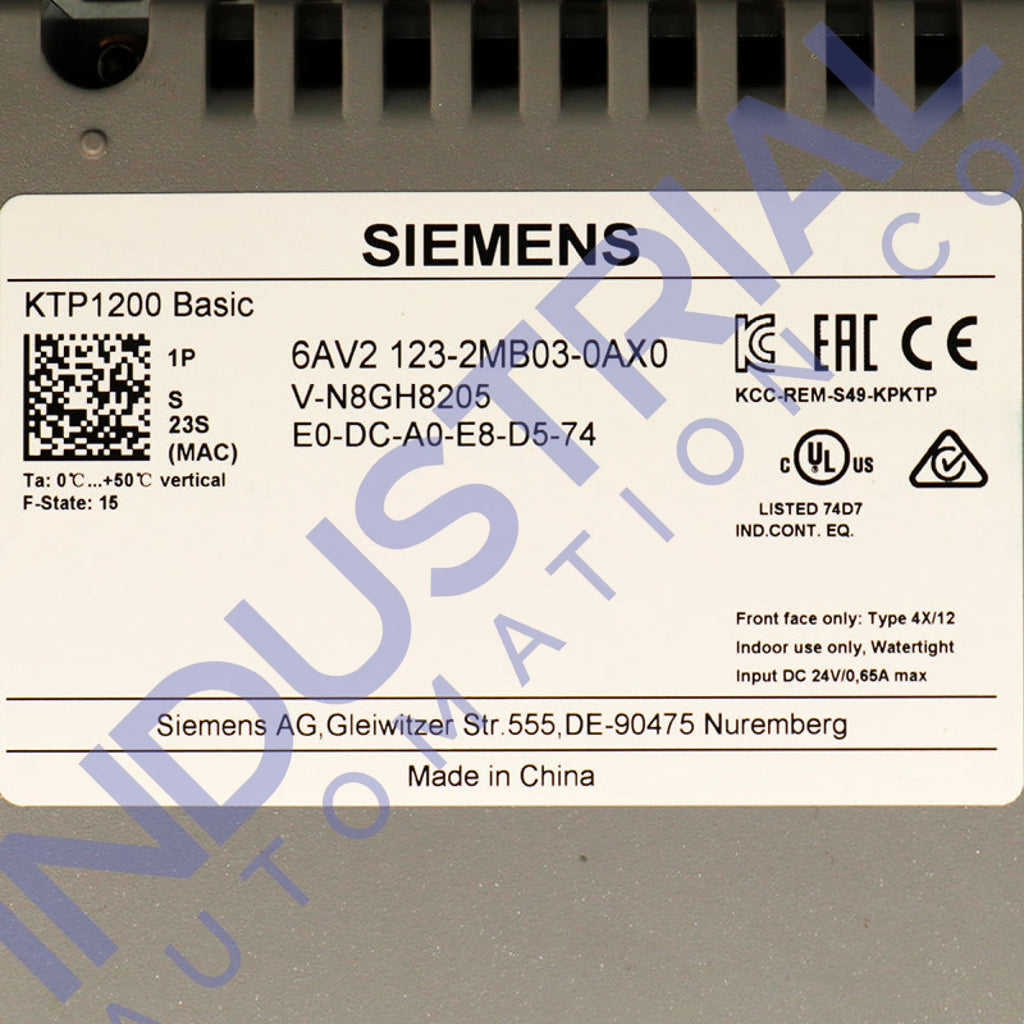 Siemens 6AV2123-2MB03-0AX0 - Industrial Automation