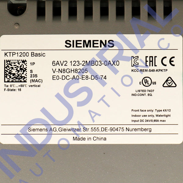 Siemens 6AV2123-2MB03-0AX0 - Industrial Automation