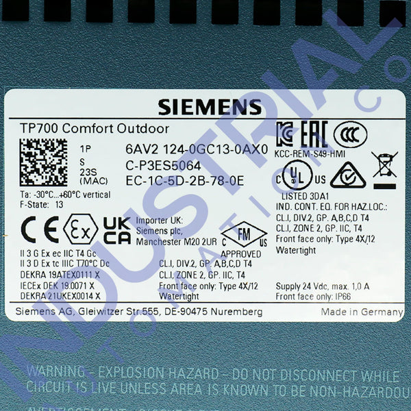 Siemens 6AV2124-0GC13-0AX0 Industrial Automation