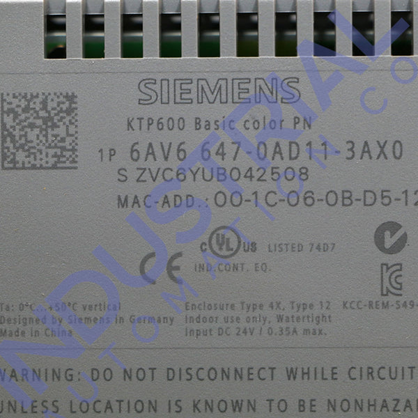 Siemens 6AV6647-0AD11-3AX0 IAC Certified Refurbished Industrial Automation