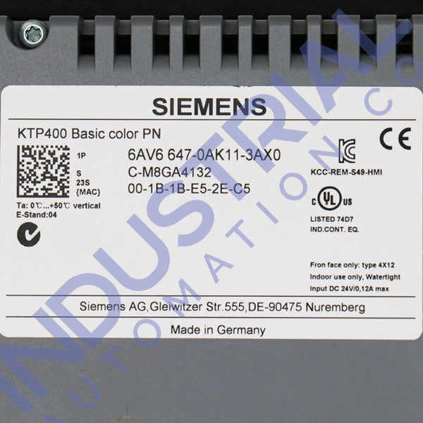 Siemens 6AV6647-0AK11-3AX0 - IAC Certified Refurbished