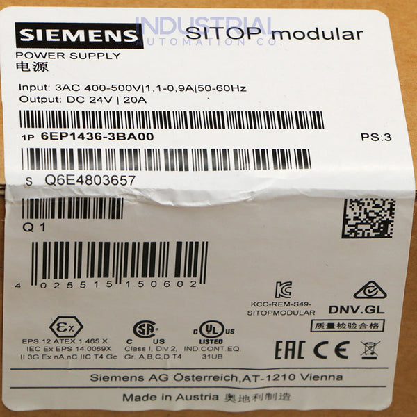 Siemens 6EP1436-3BA00 New