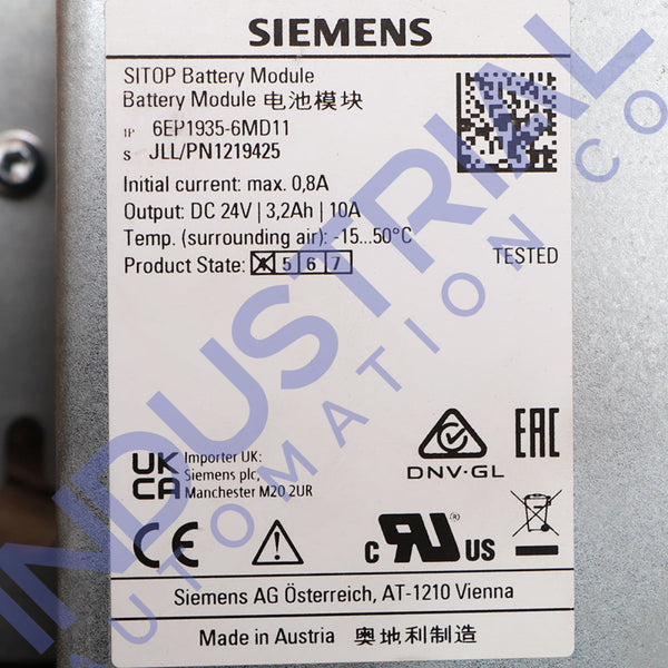 Siemens 6EP1935-6MD11 IAC Certified Refurbished
